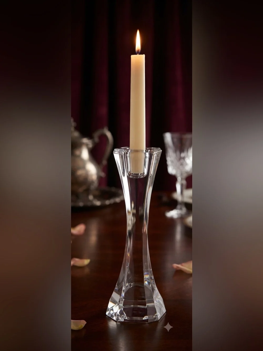 Vintage Crystal Candle Holder